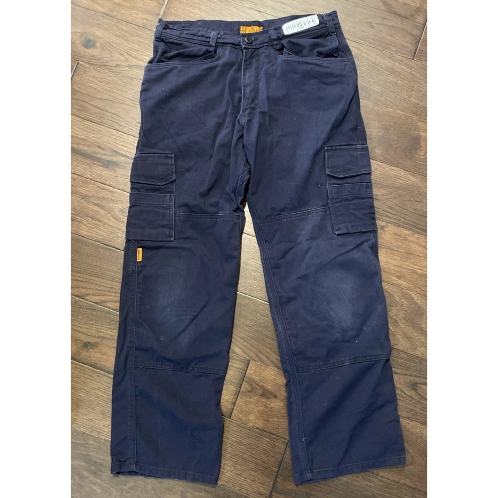Thrive Workwear 7820 FR Pro Cargo Knee Pad Pants 34X32 Blue Flame Resistant